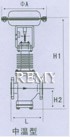气动薄膜直通单座、双座调节阀 结构图1